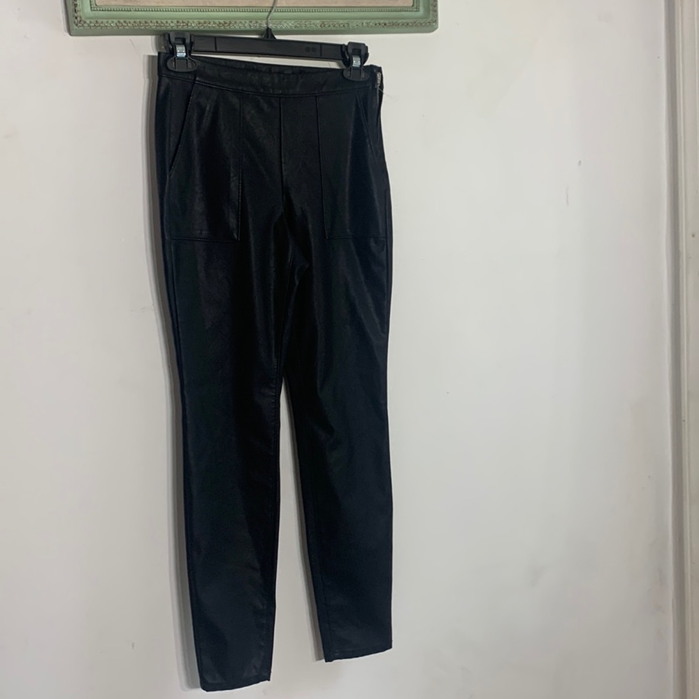 BLANKNYC black Moto skinny the bond faux leather pants size 26
